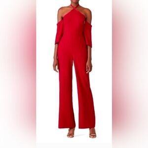Sachin And Babi Red Halter Jumpsuit Rent The Runway Size 8